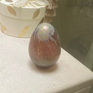 Iridescent glass egg